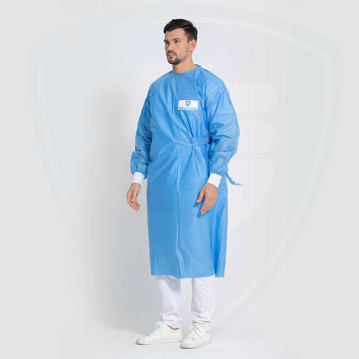 Blue Autoclavable Waterproof Disposable Surgical Gown for Hospital/clinics AAMI PB70 Level3