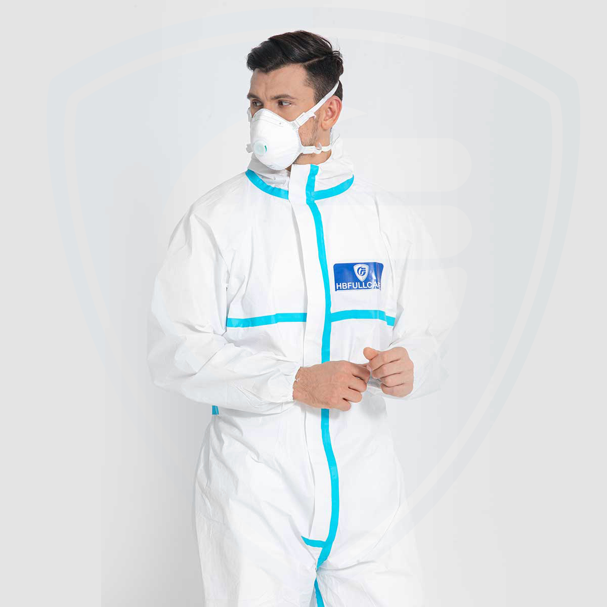 Disposable Coverall Full Body Protective Isolation Suit with Reinforced Isolation Seam 