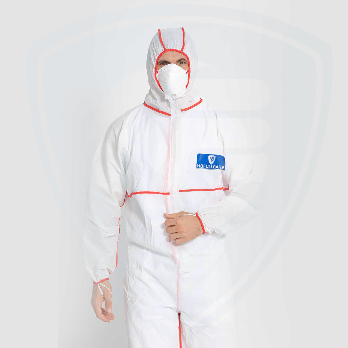 Disposable Protective Clothing Non-woven Dust-proof And Splash-proof Breathable Hemming Coverall 