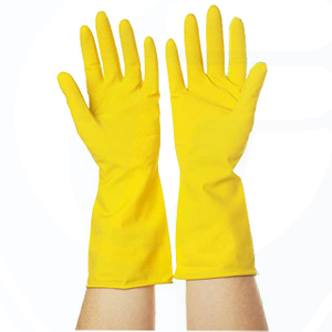 Reusable Latex Dishwashing Gloves with Long Sleeves for Painting Gardening