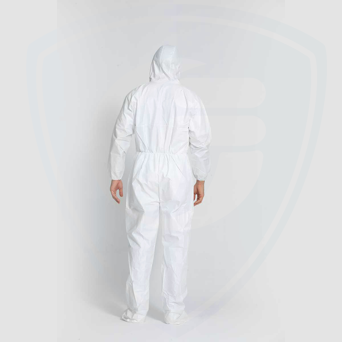 White Waterproof Microporous Film Disposable Coverall with Hood And Boots