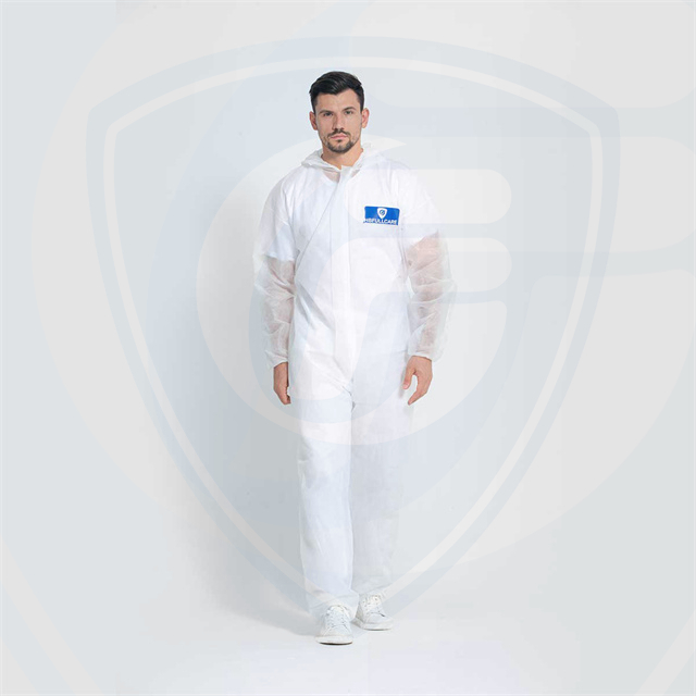 Disposable PP Coverall with Elastic Cuffs Ankles Waist for Spray
