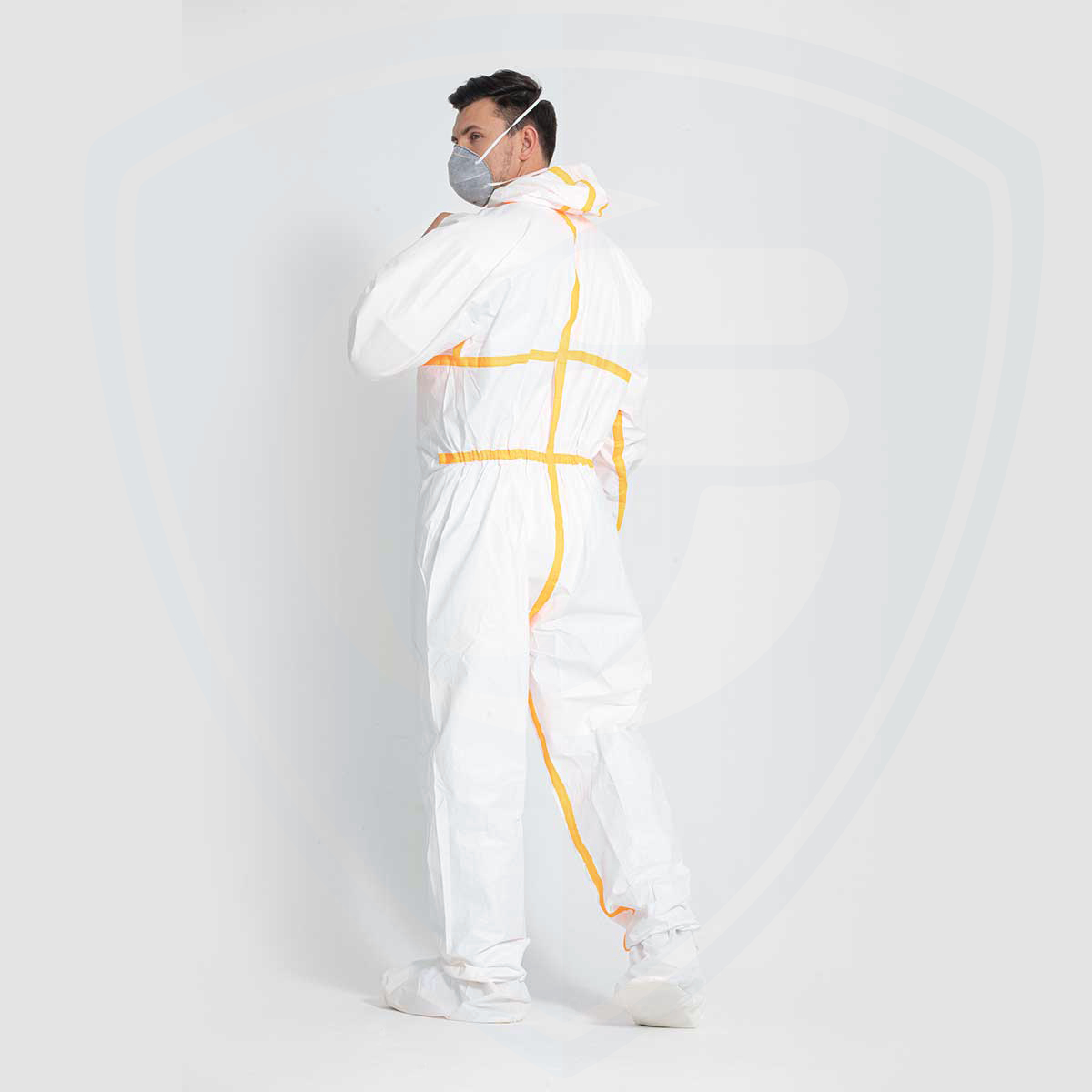 Professional Disposable Protective Clothes Chemical Protective Coverall with Seam Tape