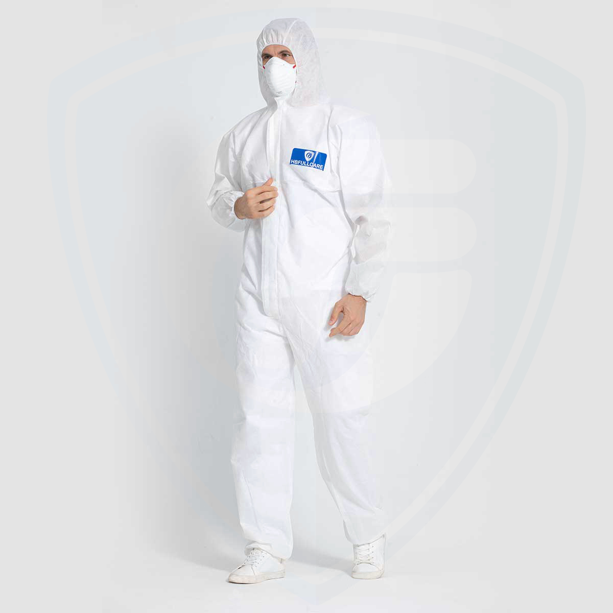 White Disposable Protective Coverall Safety Work Wear Type 5/6