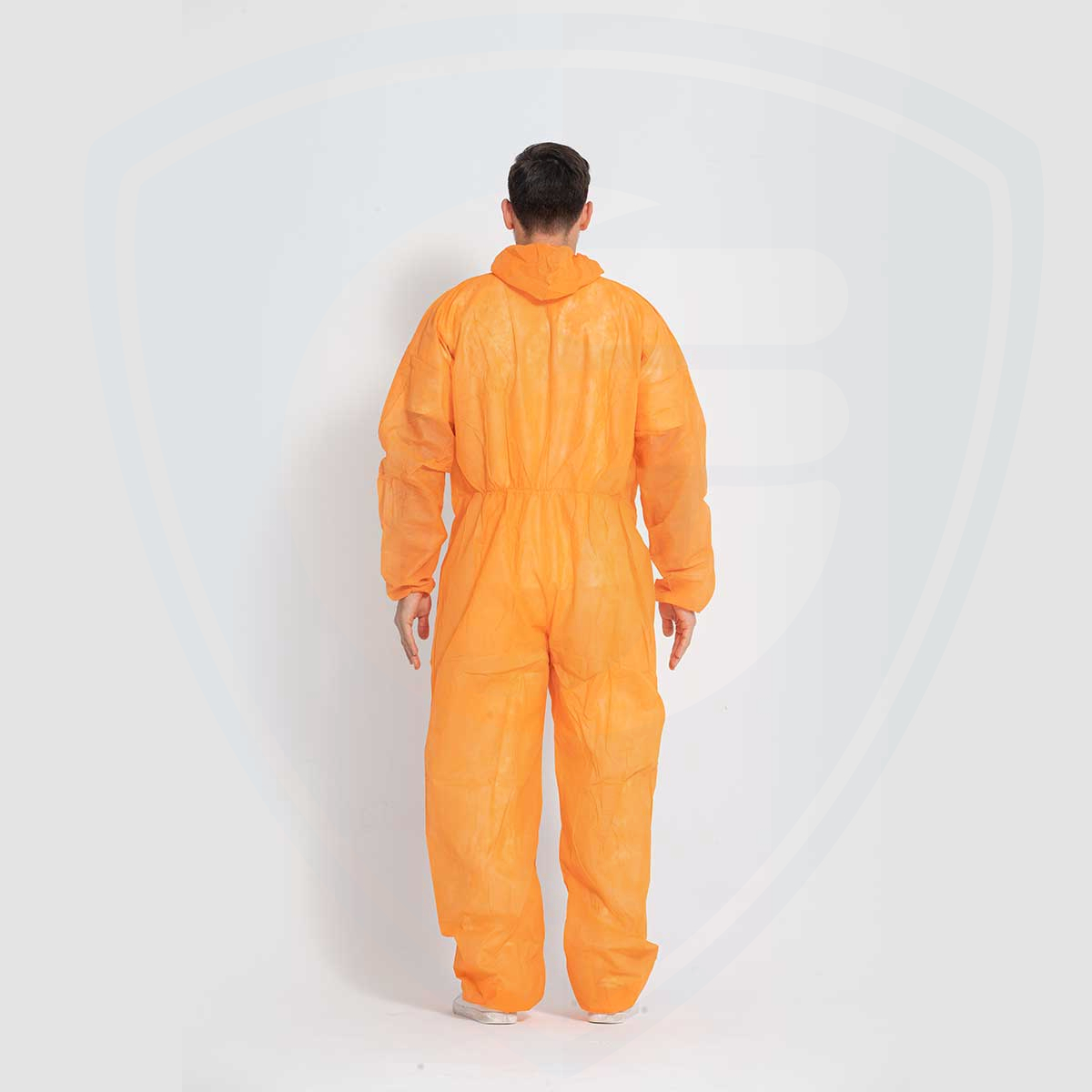 FC1050 Orange Disposable PP Coverall Protection Against Light Liquid Dust