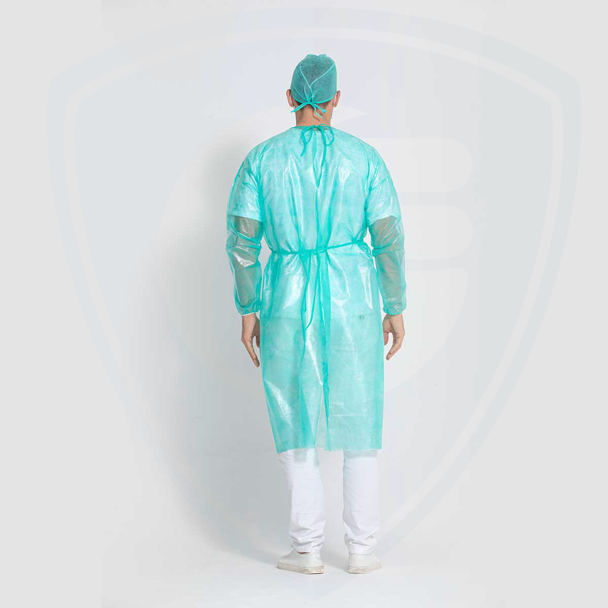 PPE Disposable Protective Isolation Supply Waterproof Non-Woven Fabric Gown 