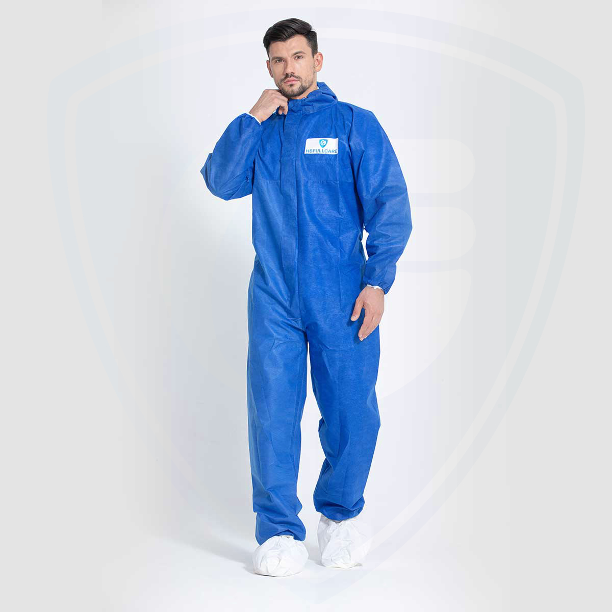 Lightweight Breathable Disposable Protective Coveralls for Spray Painting Blue 