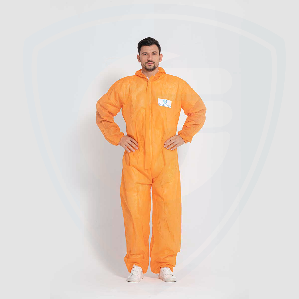 Disposable White Coveralls Dust Spray Suit Siamese Non-woven Dust-proof ClothTPD 