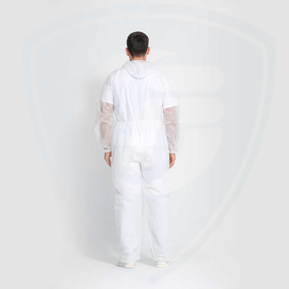 Disposable Overall Suit Breathable Polypropylene Nonwoven Protective Clothing White