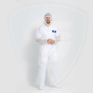 Industrial Safety Lightweight Chemical Hooded Dust Protective Disposable Coverall
