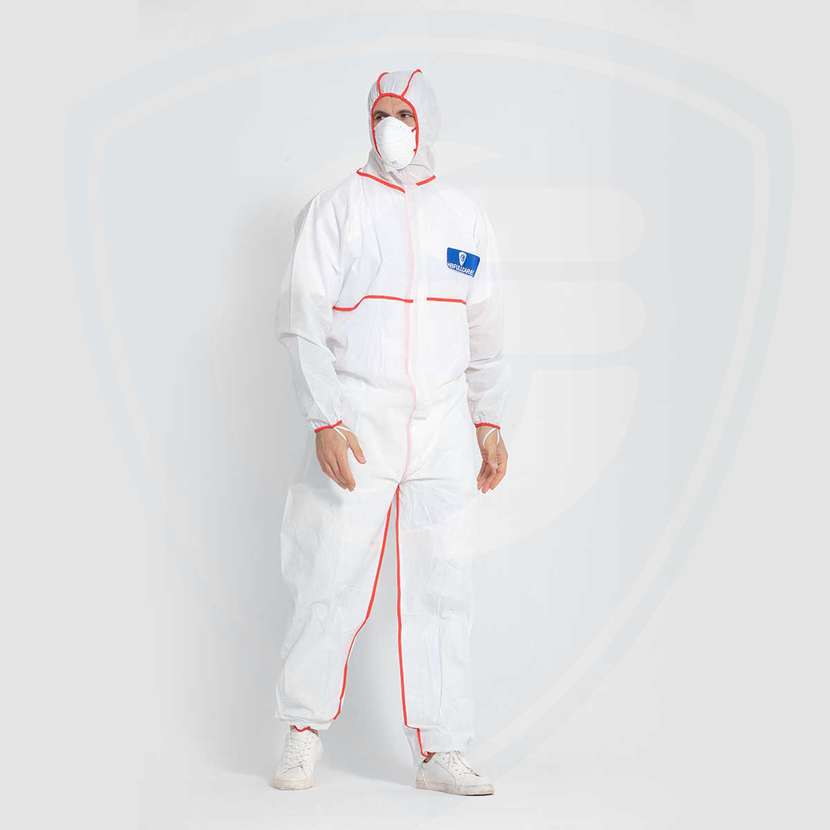 Disposable Protective Clothing Non-woven Dust-proof And Splash-proof Breathable Hemming Coverall 