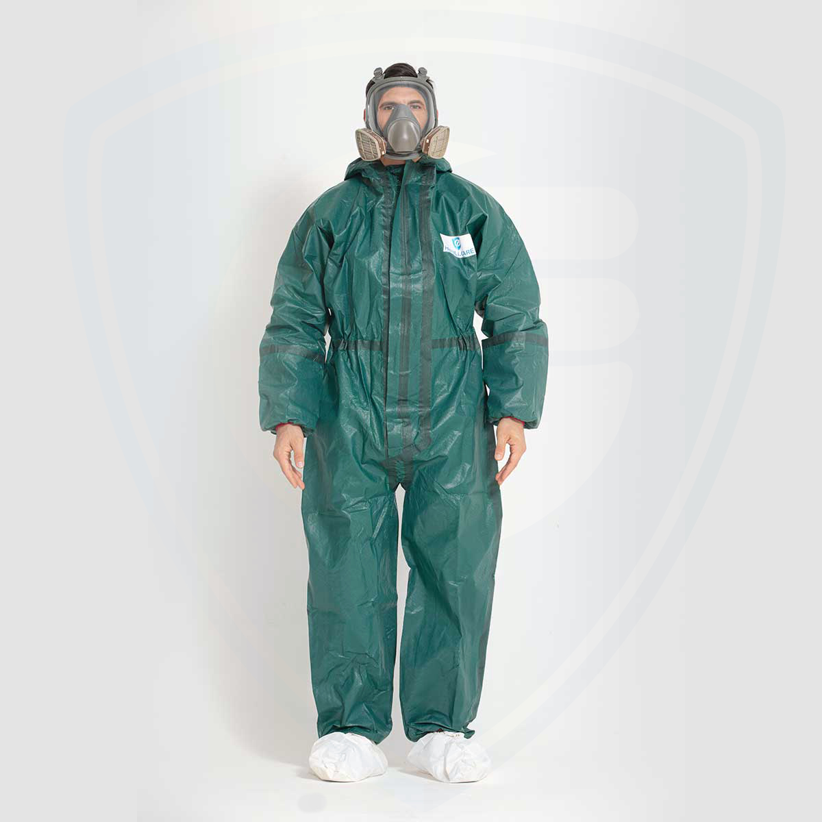 FC2090 Disposable Green Chemical Coverall with Full-Body Protection Type3/4/5